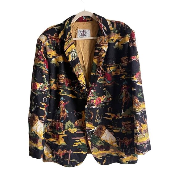 Broadway Vintage Collection Other - B2 Broadway Vintage Collection Cowboy Print Blazer Jacket Size Medium